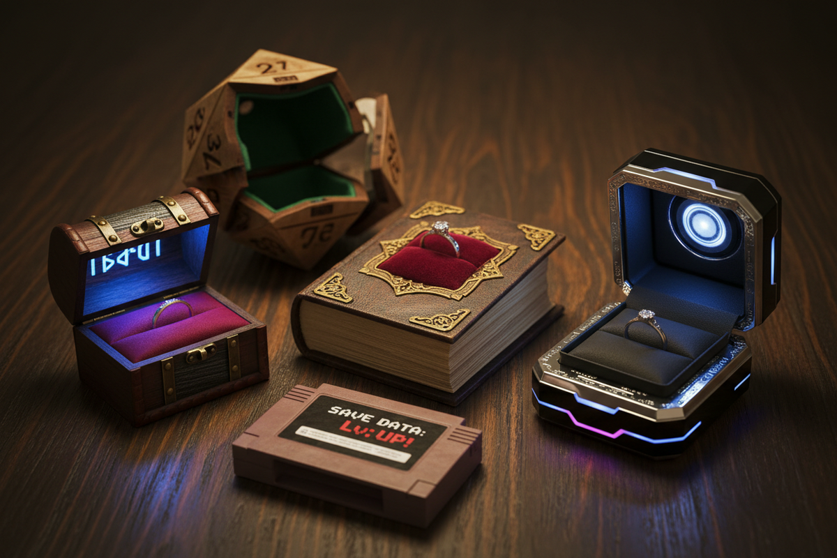Unique Engagement Ring Box Ideas for Nerd Couples