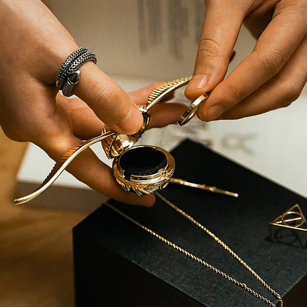Golden Snitch Engagement Ring Holder – Magical Engagement Ring Box