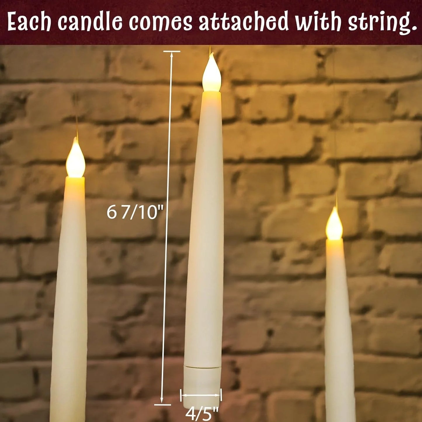 Floating Candles With Wand Remote (Without Batteries)