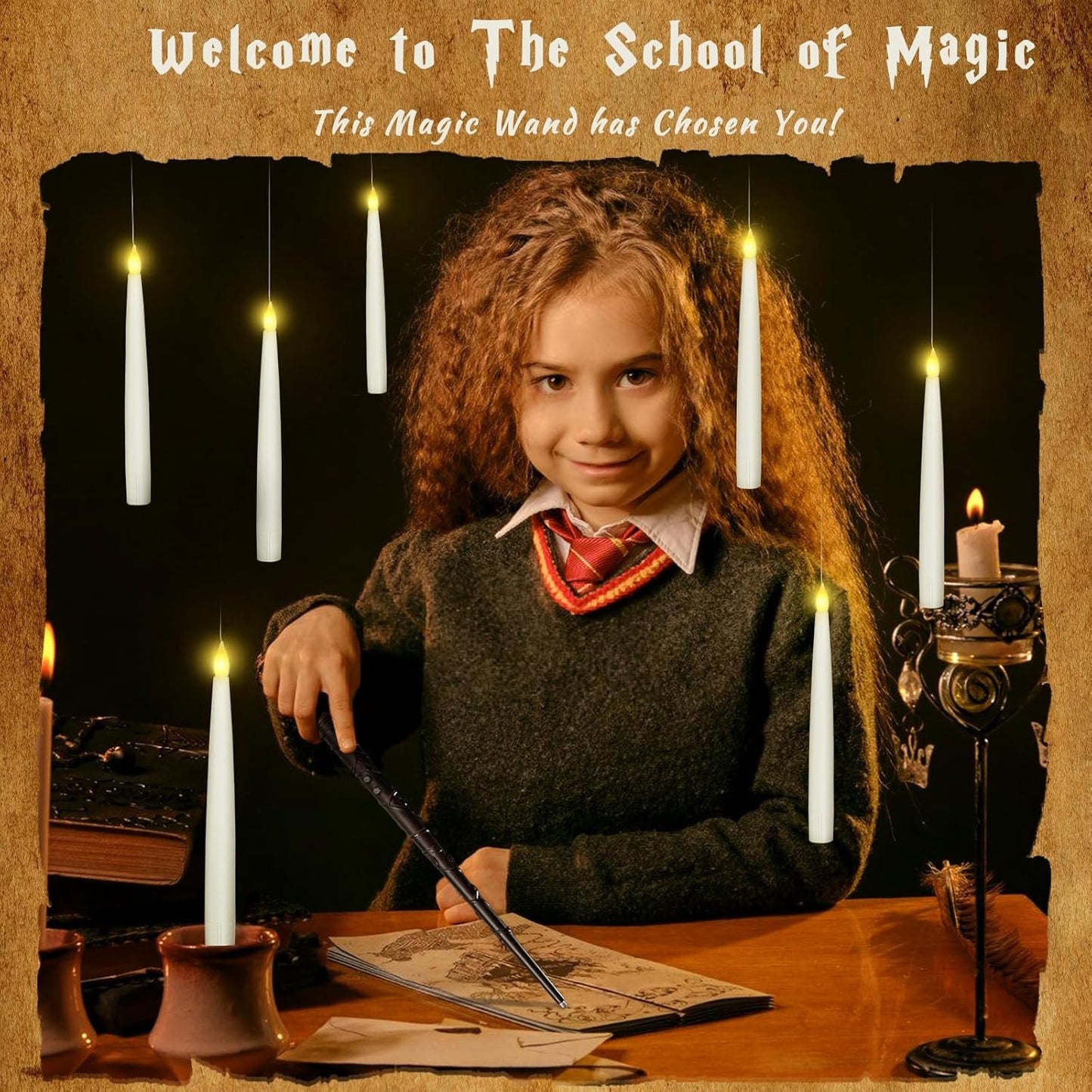 Floating Candles With Wand Remote (Without Batteries)